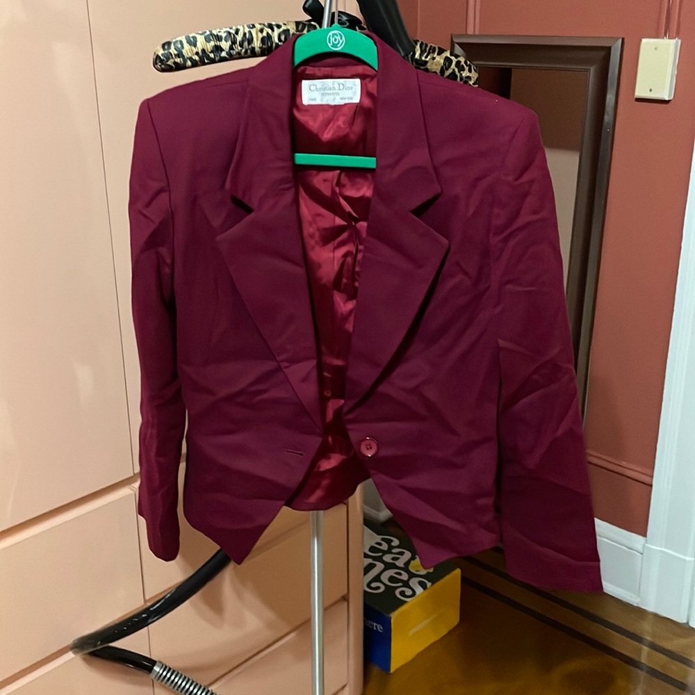 Christian Dior Separates Burgundy Blazer